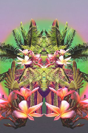 镜像图案印花华亿平台图片