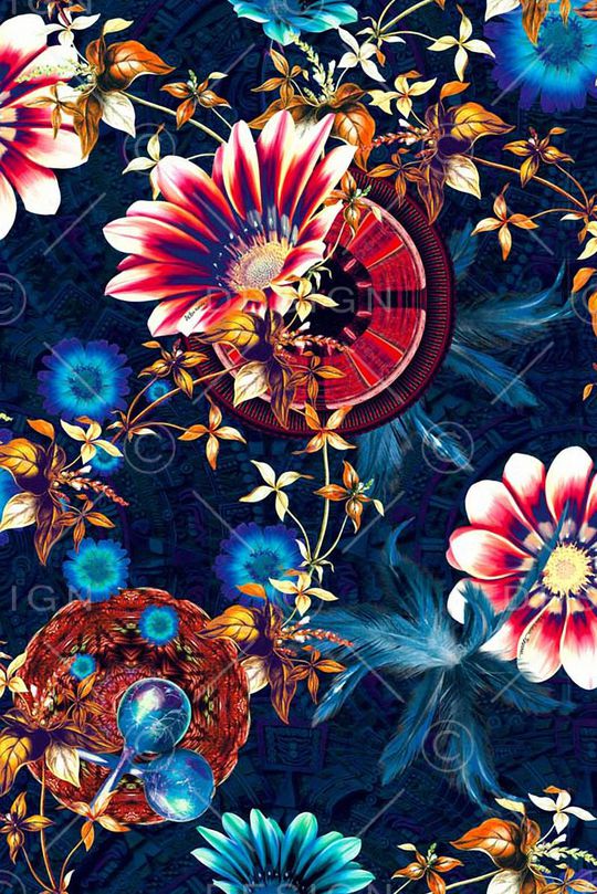 花卉印花华亿平台图片