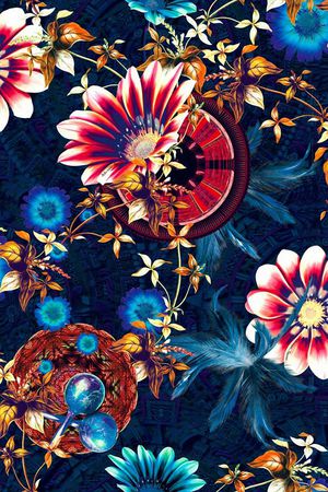 花卉印花华亿平台图片