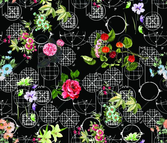 花卉印花华亿平台图片