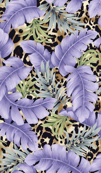 363862-热带风情豹纹花卉