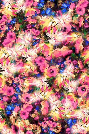 花卉印花华亿平台图片