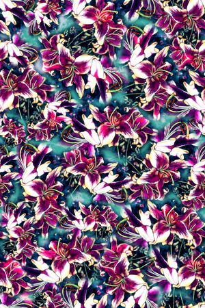 花卉印花华亿平台图片