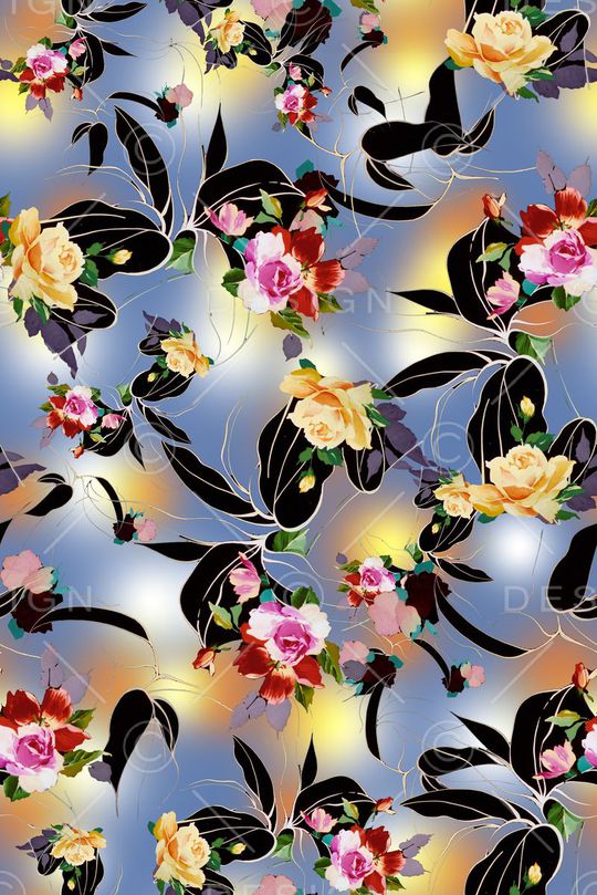 花卉印花华亿平台图片