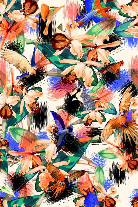 花卉印花华亿平台图片