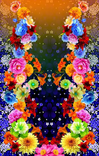 364033-对称花卉半身裙定位华亿平台