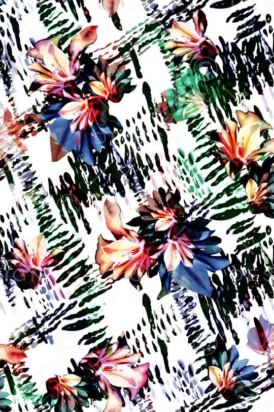 花卉印花华亿平台图片