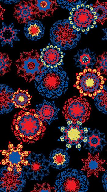 364056-手绘复古曼陀罗花纹