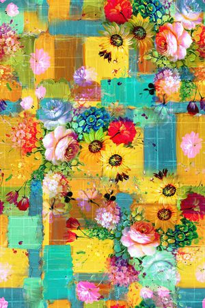 花卉印花华亿平台图片