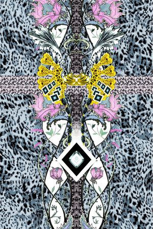 定位豹纹印花华亿平台图片