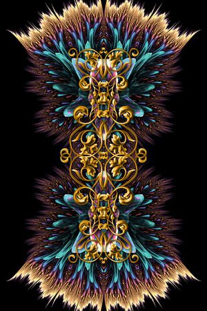 羽毛印花华亿平台图片