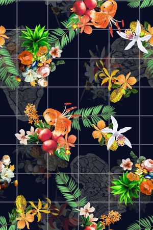 流行时尚花等印花华亿平台图片