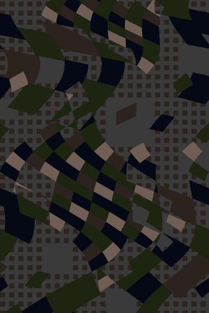 抽象几何印花华亿平台图片