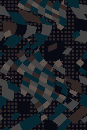 抽象几何印花华亿平台图片