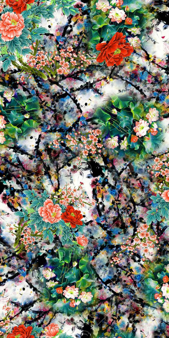 花卉印花华亿平台图片