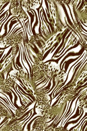 虎皮 豹纹 皮毛印花华亿平台图片