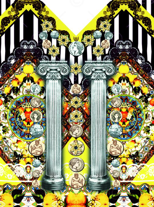 欧式复古印花华亿平台图片