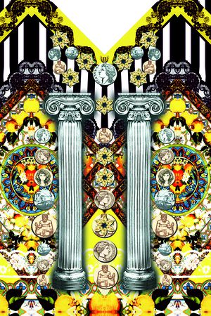 欧式复古印花华亿平台图片