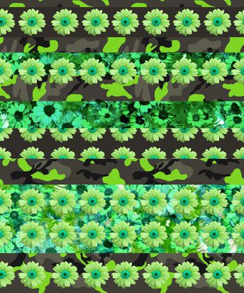 364689-雏菊迷彩组合花朵植物潮流华亿平台