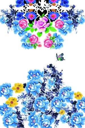 花卉印花华亿平台图片