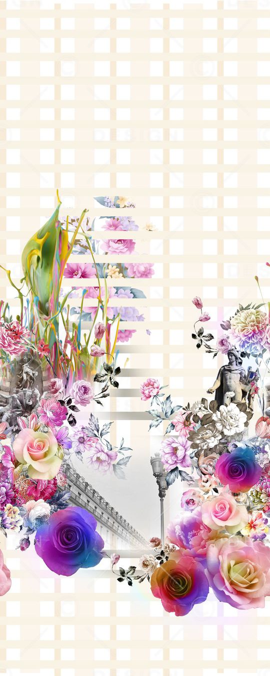 花卉印花华亿平台图片