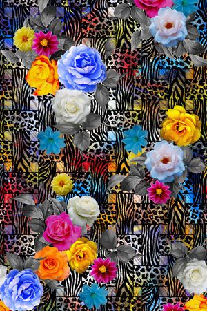 花卉印花华亿平台图片