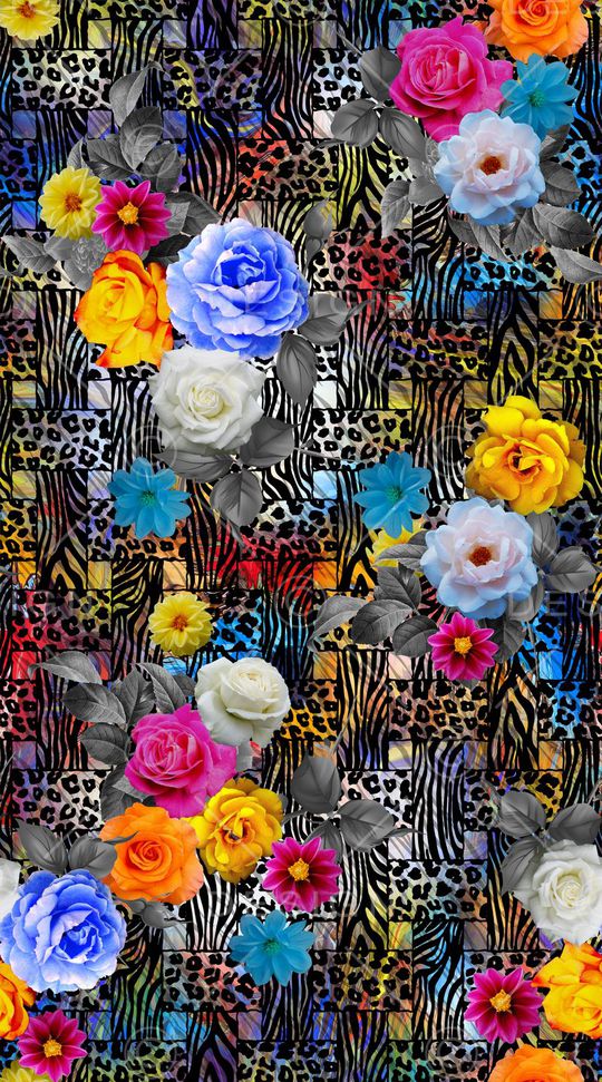 花卉印花华亿平台图片