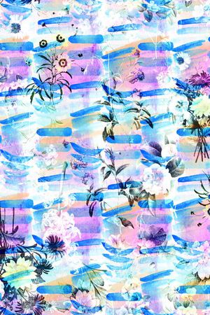 抽象肌理印花华亿平台图片