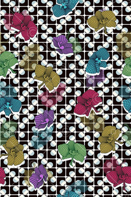 花卉印花华亿平台图片