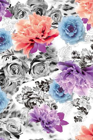 花卉印花华亿平台图片