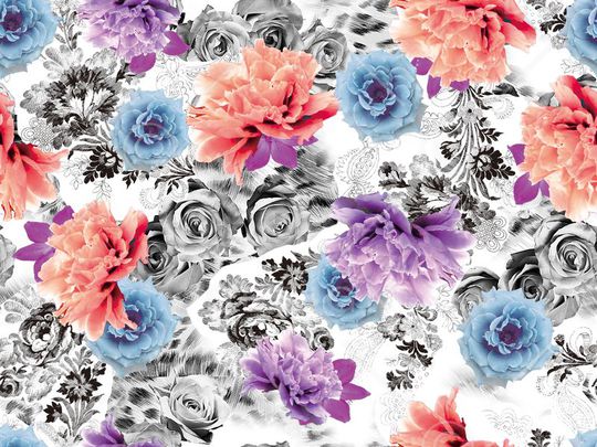 花卉印花华亿平台图片