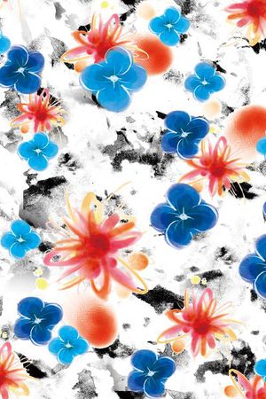 花卉印花华亿平台图片