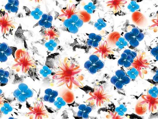 花卉印花华亿平台图片