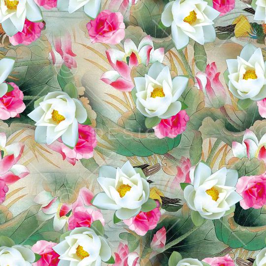 花卉印花华亿平台图片