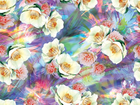 花卉印花华亿平台图片