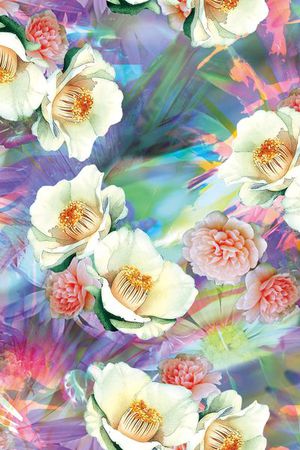 花卉印花华亿平台图片