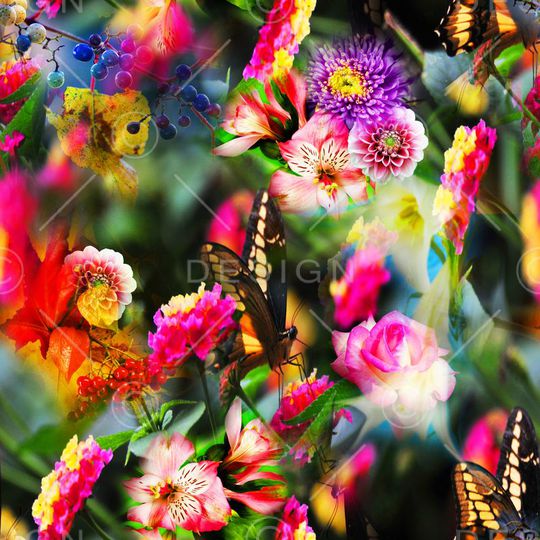 花卉印花华亿平台图片