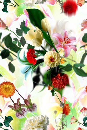 花卉印花华亿平台图片