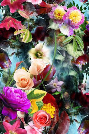 花卉印花华亿平台图片