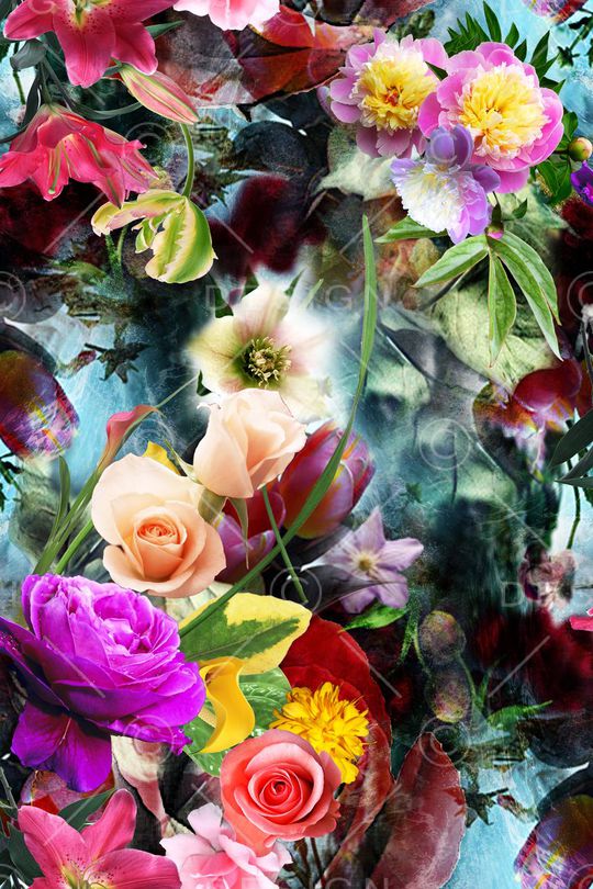 花卉印花华亿平台图片