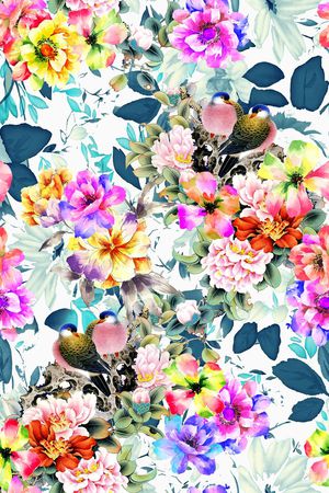 花卉印花华亿平台图片