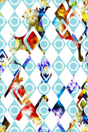 几何印花华亿平台图片