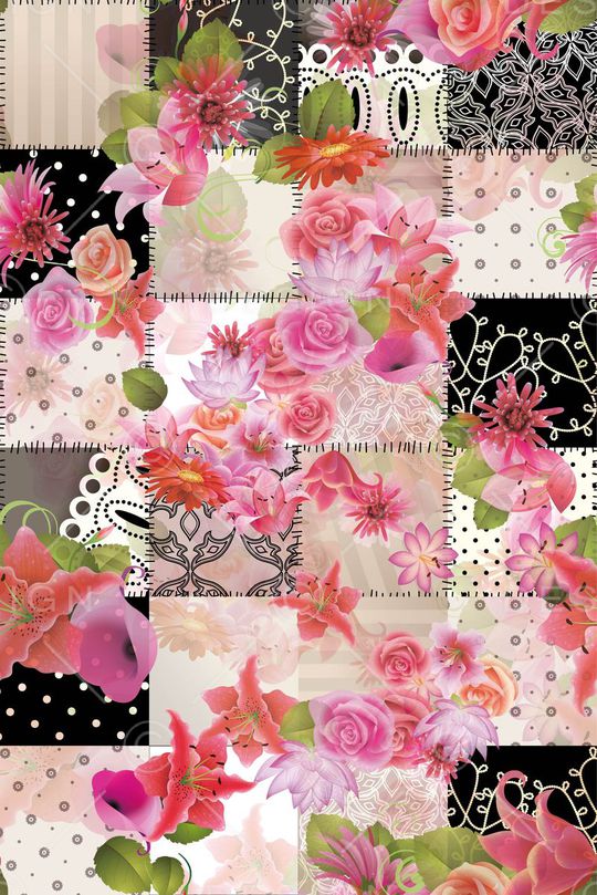 花鸟花卉印花华亿平台图片