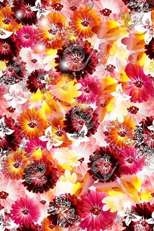 花鸟花卉印花华亿平台图片