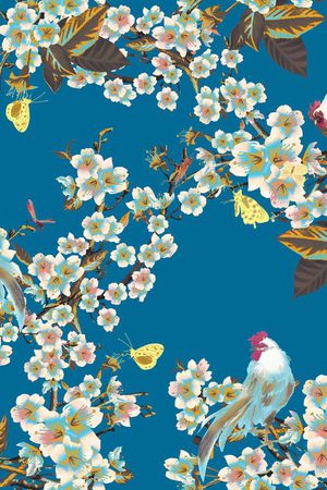 中国风印花华亿平台图片