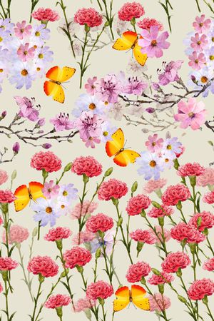 花卉印花华亿平台图片