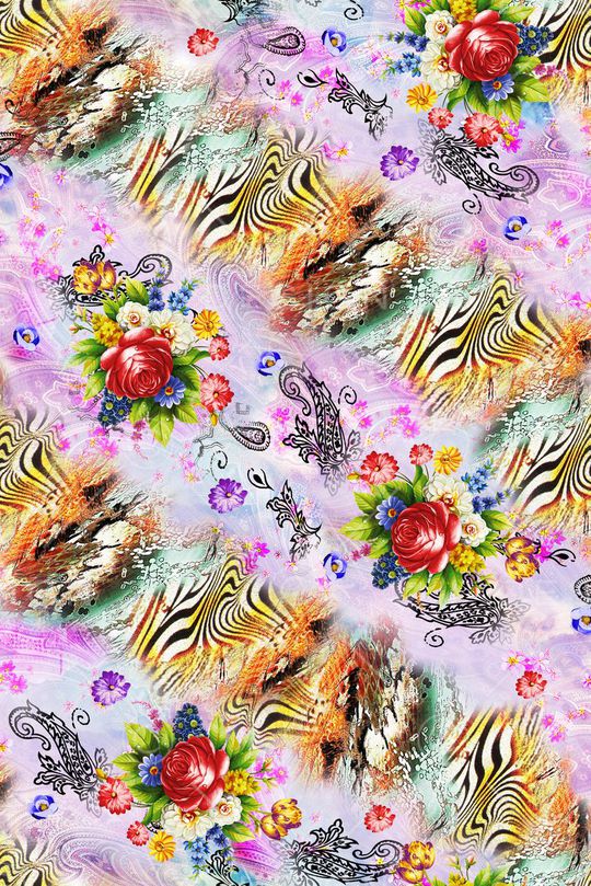 花卉印花华亿平台图片