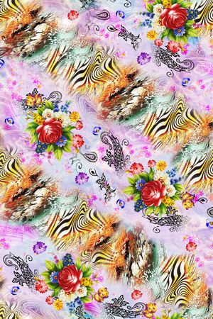 花卉印花华亿平台图片