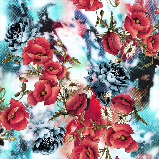 花卉印花华亿平台图片