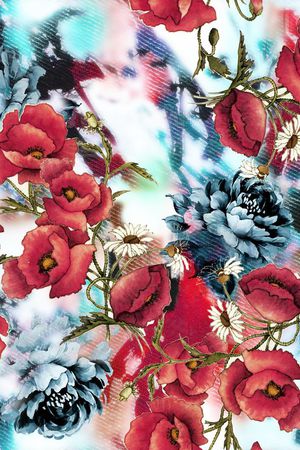 花卉印花华亿平台图片